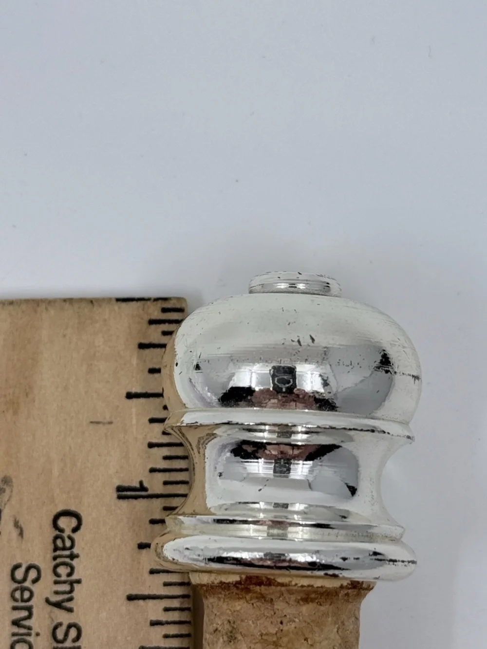 Vintage  Used Silver Plate Bottle Stopper